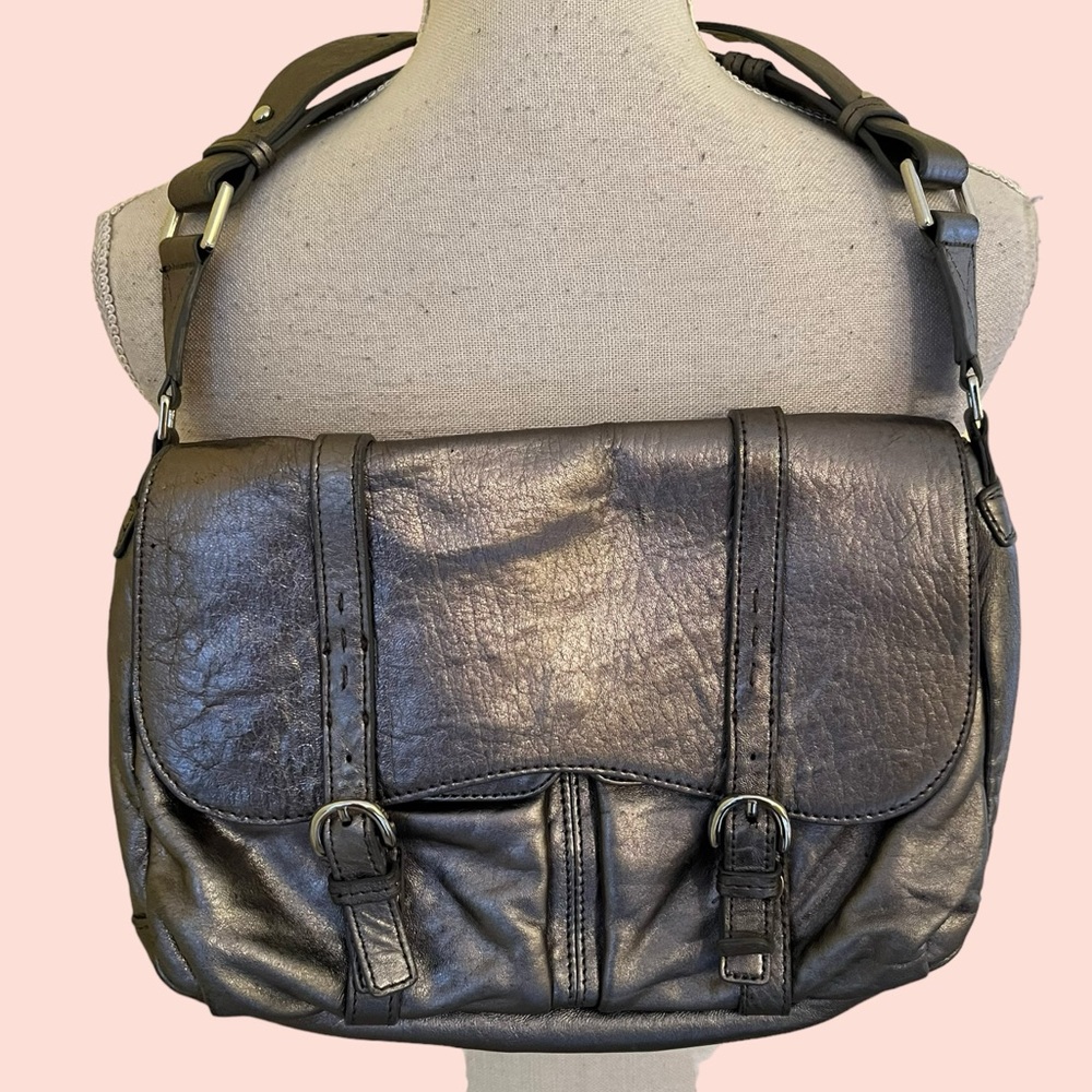 Talbots Metallic Silver Small Satchel